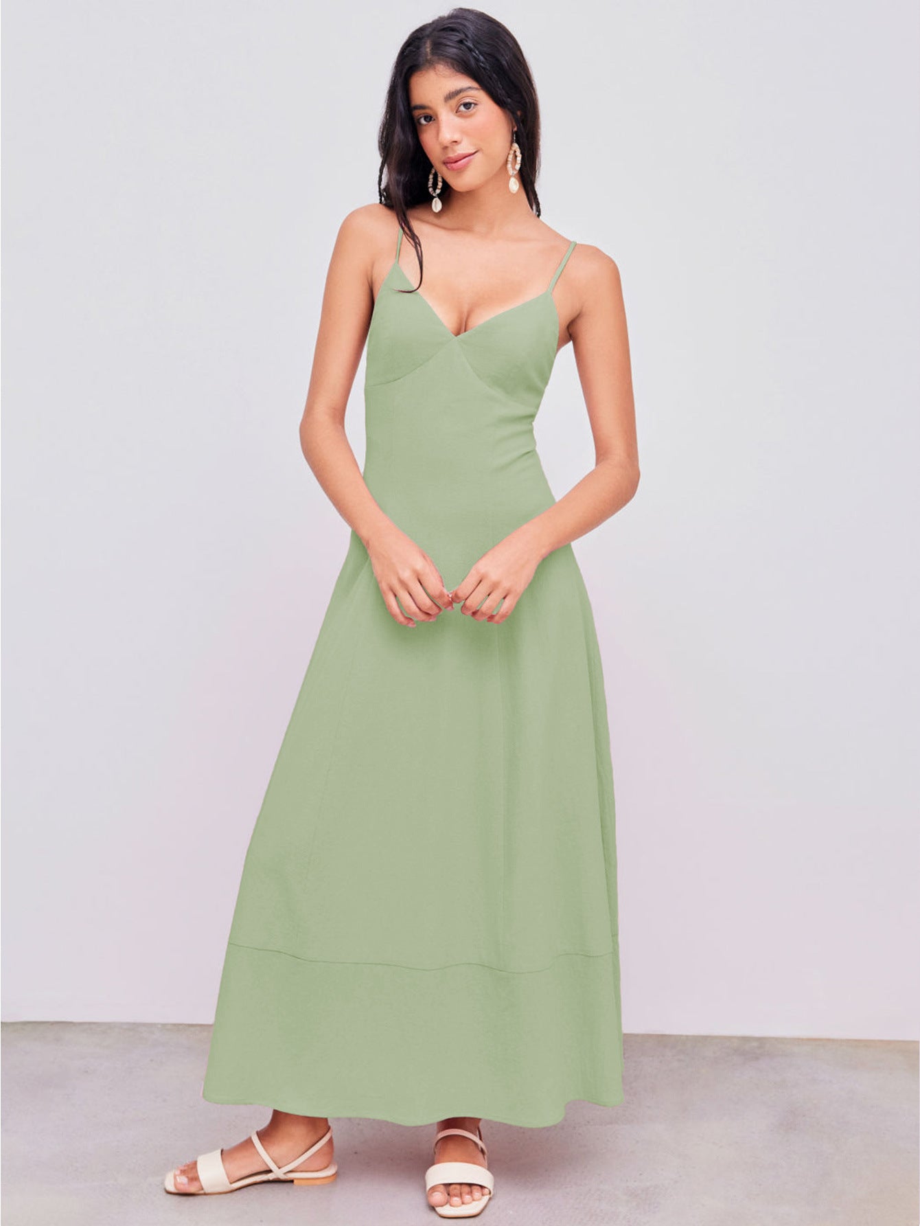 Summer Light Green Maxi Dress