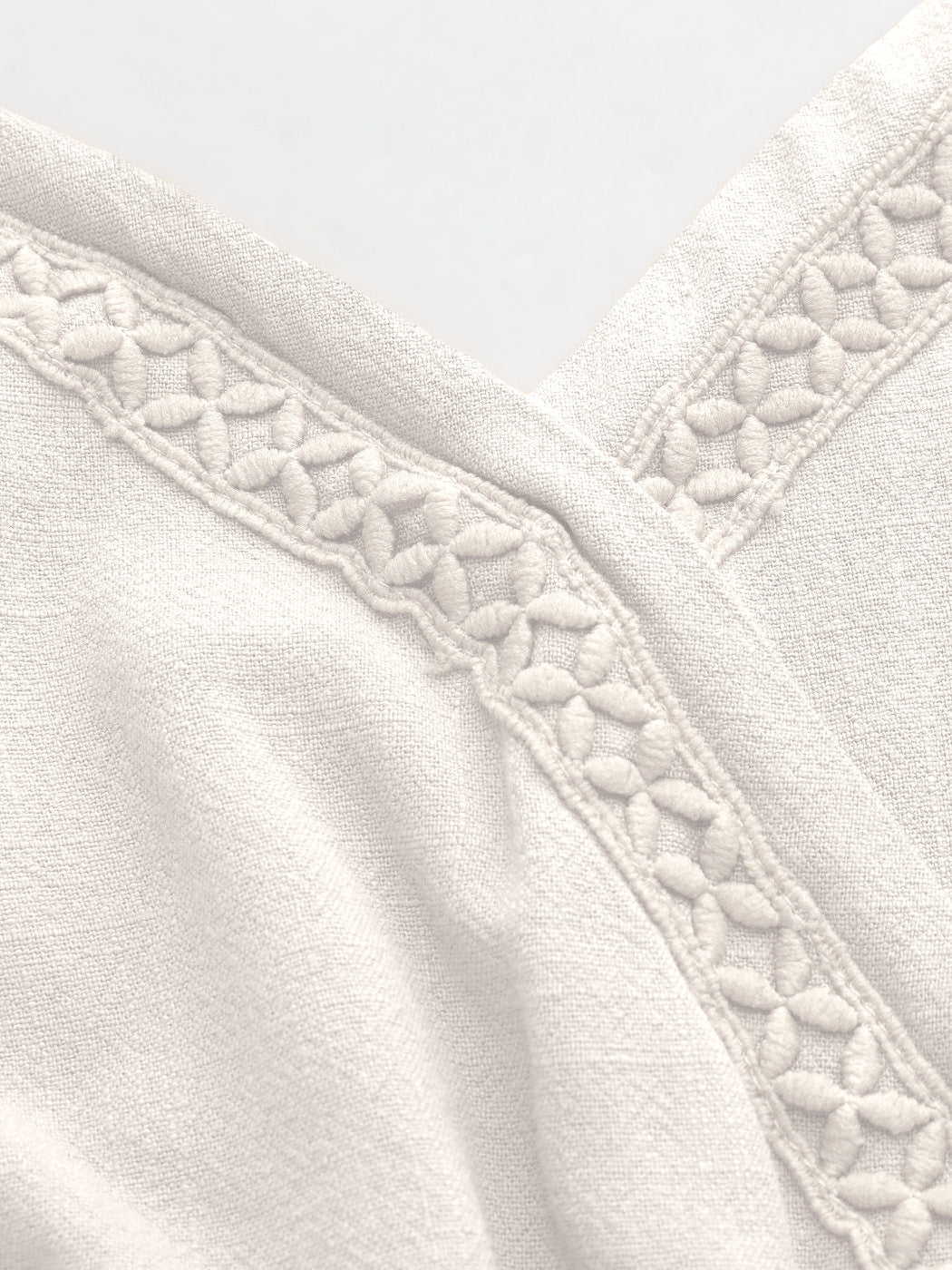 Relaxed White Dress With Texture