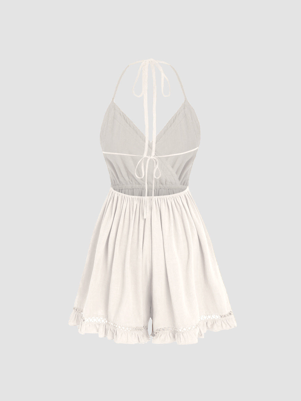 Relaxed White Dress With Texture