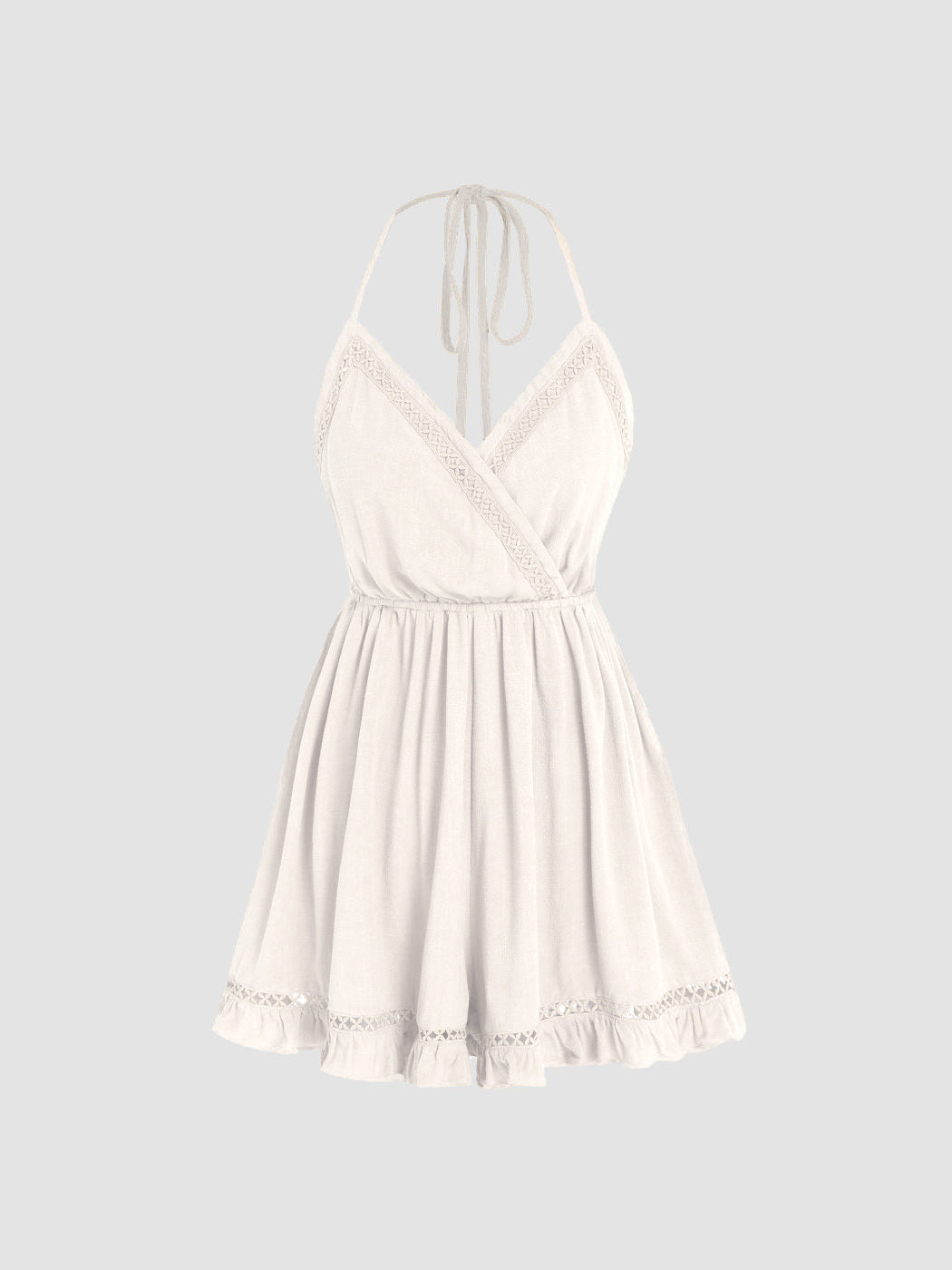 Relaxed White Dress With Texture