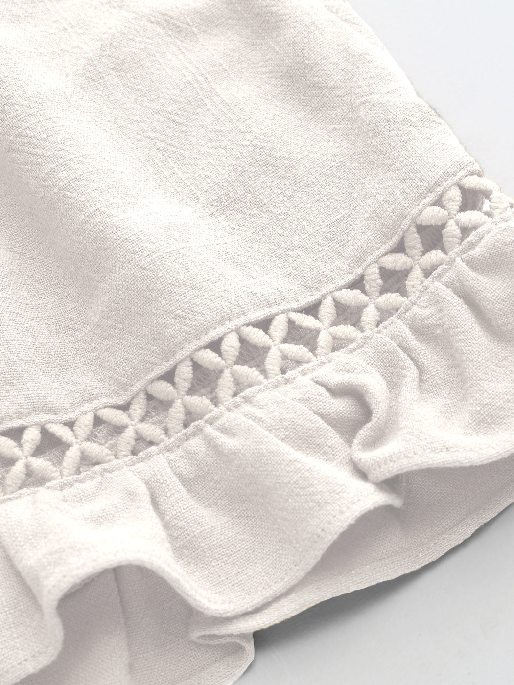 Relaxed White Dress With Texture