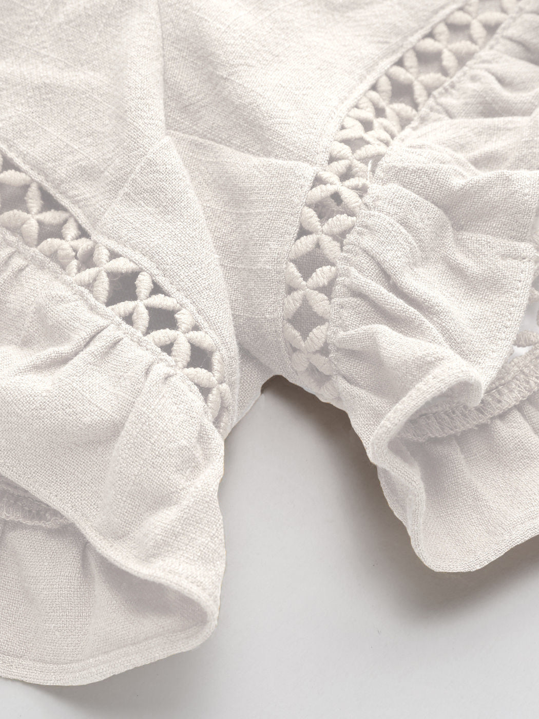 Relaxed White Dress With Texture